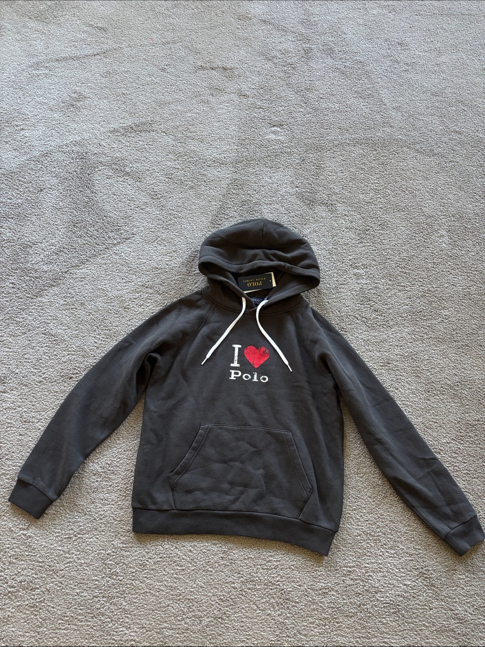 NWT! Ralph Lauren Pullover Hoodie with Red Heart Polo Graphic